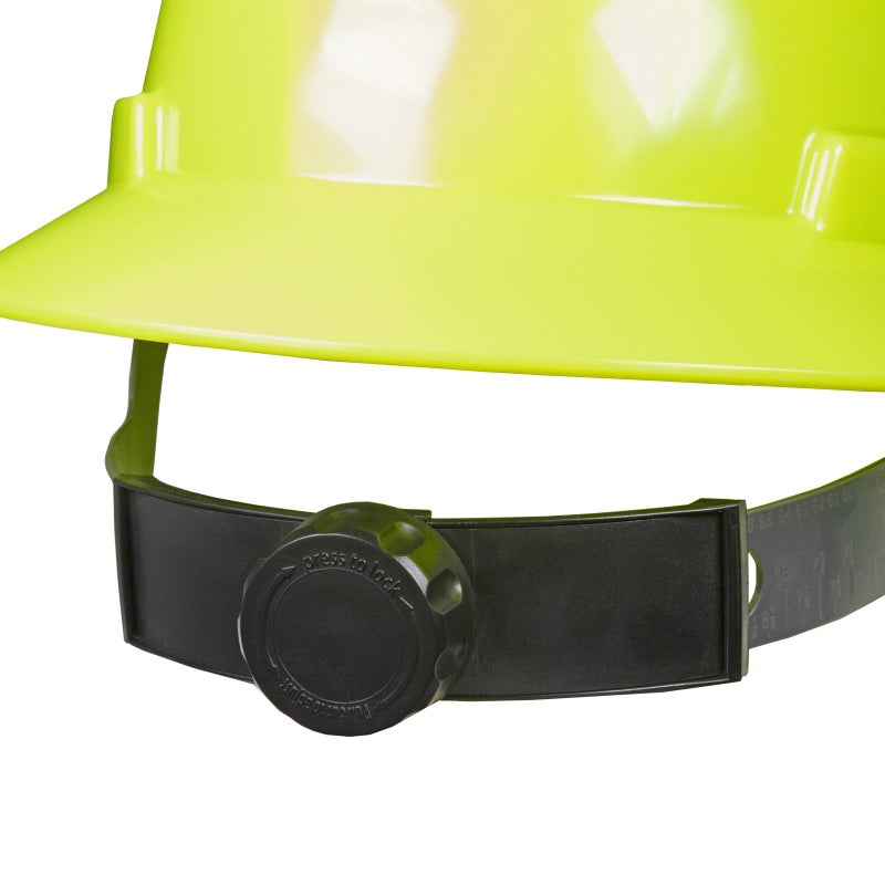 JORESTECH Safety Hard Hat Lime HDPE Full Brim Helmet with 4-Point Adjustable Ratchet Suspension for Work, Home, and General Headwear Protection ANSI Z89.1-14 Compliant HHAT-02 - Image 3